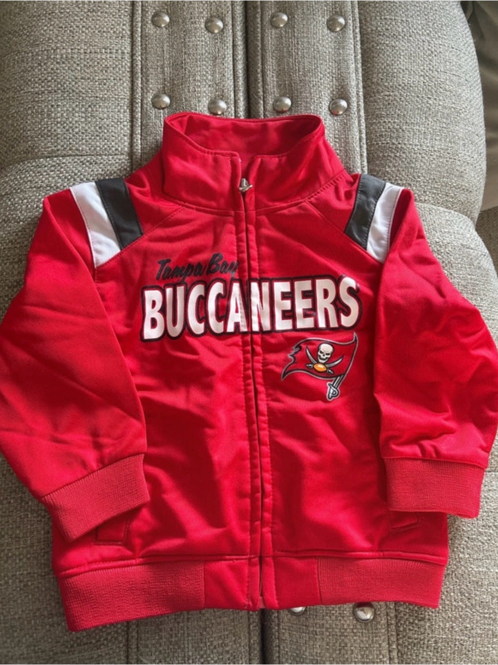 NFL Tampa Bay Buccaneers Red Kids Varsity Jacket
